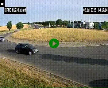 Webcam en périphérie de Chartres sur la N123, à hauteur de Luisant. Vue orientée vers Chartres