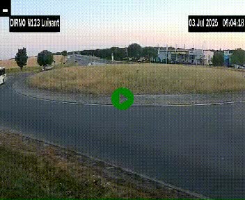 Webcam en périphérie de Chartres sur la N123, à hauteur de Luisant. Vue orientée vers Chartres