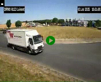 Webcam en périphérie de Chartres sur la N123, à hauteur de Luisant. Vue orientée vers Chartres