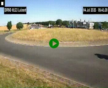 Webcam en périphérie de Chartres sur la N123, à hauteur de Luisant. Vue orientée vers Chartres