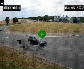 Webcam en périphérie de Chartres sur la N123, à hauteur de Luisant. Vue orientée vers Chartres