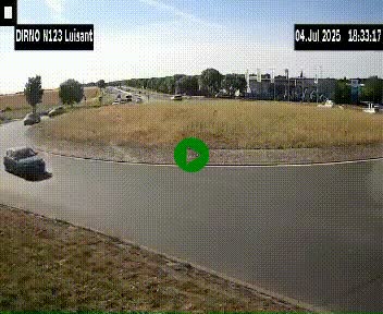 Webcam en périphérie de Chartres sur la N123, à hauteur de Luisant. Vue orientée vers Chartres