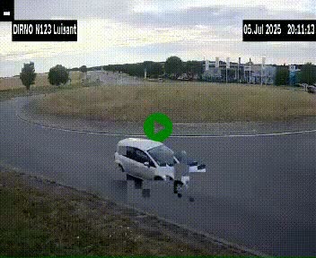 Webcam en périphérie de Chartres sur la N123, à hauteur de Luisant. Vue orientée vers Chartres
