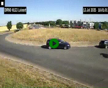 Webcam en périphérie de Chartres sur la N123, à hauteur de Luisant. Vue orientée vers Chartres