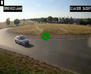 Webcam en périphérie de Chartres sur la N123, à hauteur de Luisant. Vue orientée vers Chartres