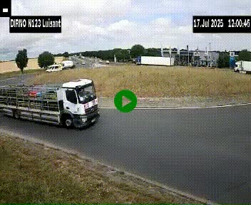 Webcam en périphérie de Chartres sur la N123, à hauteur de Luisant. Vue orientée vers Chartres
