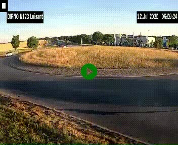Webcam en périphérie de Chartres sur la N123, à hauteur de Luisant. Vue orientée vers Chartres