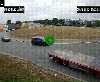 Webcam en périphérie de Chartres sur la N123, à hauteur de Luisant. Vue orientée vers Chartres