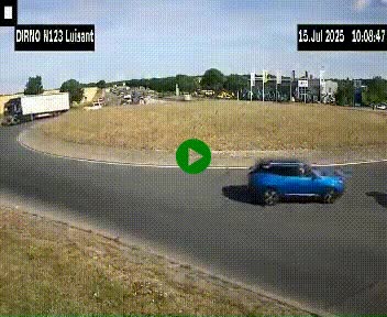 Webcam en périphérie de Chartres sur la N123, à hauteur de Luisant. Vue orientée vers Chartres