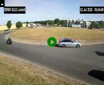 Webcam en périphérie de Chartres sur la N123, à hauteur de Luisant. Vue orientée vers Chartres