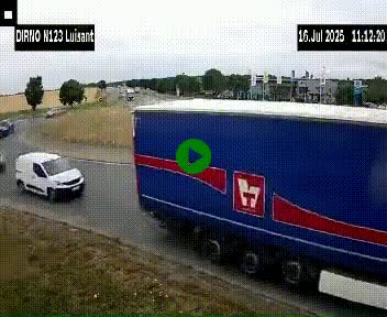 Webcam en périphérie de Chartres sur la N123, à hauteur de Luisant. Vue orientée vers Chartres