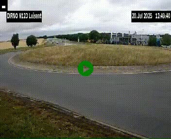 Webcam en périphérie de Chartres sur la N123, à hauteur de Luisant. Vue orientée vers Chartres