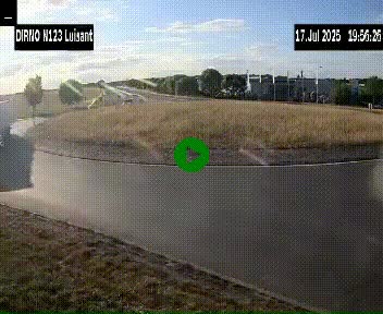 Webcam en périphérie de Chartres sur la N123, à hauteur de Luisant. Vue orientée vers Chartres