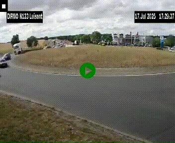 Webcam en périphérie de Chartres sur la N123, à hauteur de Luisant. Vue orientée vers Chartres