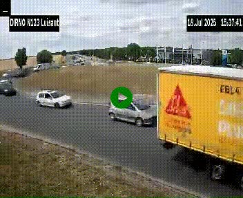 Webcam en périphérie de Chartres sur la N123, à hauteur de Luisant. Vue orientée vers Chartres