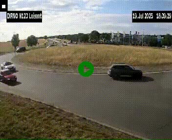 Webcam en périphérie de Chartres sur la N123, à hauteur de Luisant. Vue orientée vers Chartres