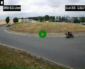 Webcam en périphérie de Chartres sur la N123, à hauteur de Luisant. Vue orientée vers Chartres