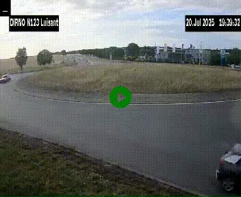 Webcam en périphérie de Chartres sur la N123, à hauteur de Luisant. Vue orientée vers Chartres