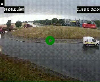 Webcam en périphérie de Chartres sur la N123, à hauteur de Luisant. Vue orientée vers Chartres