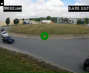 Webcam en périphérie de Chartres sur la N123, à hauteur de Luisant. Vue orientée vers Chartres