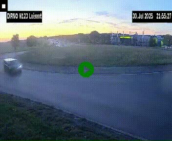 Webcam en périphérie de Chartres sur la N123, à hauteur de Luisant. Vue orientée vers Chartres