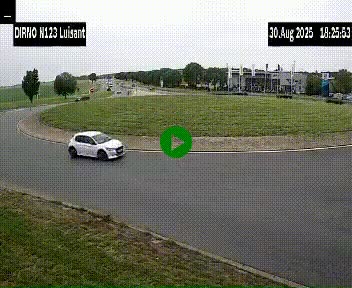 Webcam en périphérie de Chartres sur la N123, à hauteur de Luisant. Vue orientée vers Chartres