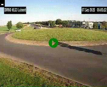 Webcam en périphérie de Chartres sur la N123, à hauteur de Luisant. Vue orientée vers Chartres