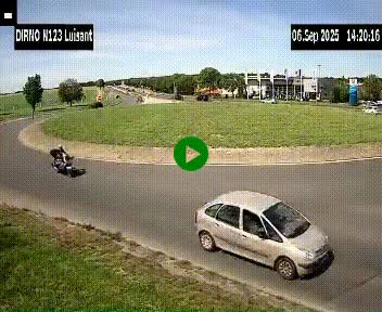 Webcam en périphérie de Chartres sur la N123, à hauteur de Luisant. Vue orientée vers Chartres
