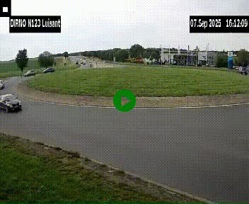 Webcam en périphérie de Chartres sur la N123, à hauteur de Luisant. Vue orientée vers Chartres