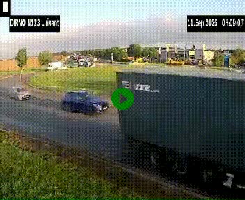 Webcam en périphérie de Chartres sur la N123, à hauteur de Luisant. Vue orientée vers Chartres
