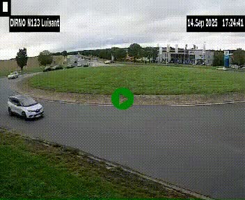 Webcam en périphérie de Chartres sur la N123, à hauteur de Luisant. Vue orientée vers Chartres