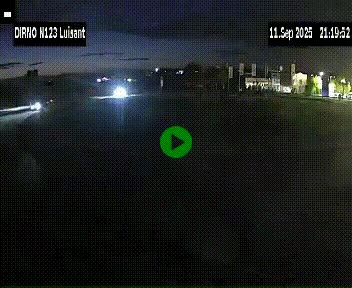 Webcam en périphérie de Chartres sur la N123, à hauteur de Luisant. Vue orientée vers Chartres