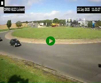 Webcam en périphérie de Chartres sur la N123, à hauteur de Luisant. Vue orientée vers Chartres