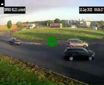 Webcam en périphérie de Chartres sur la N123, à hauteur de Luisant. Vue orientée vers Chartres