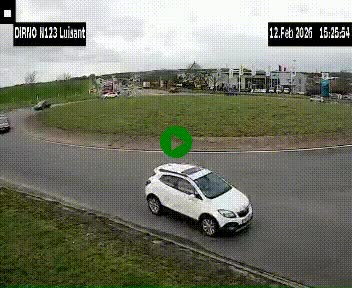 Webcam en périphérie de Chartres sur la N123, à hauteur de Luisant. Vue orientée vers Chartres