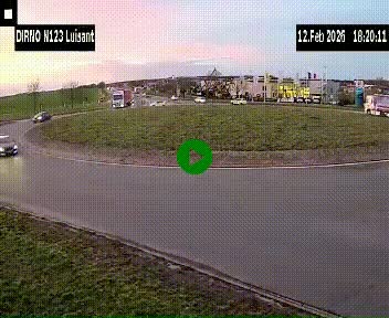 Webcam en périphérie de Chartres sur la N123, à hauteur de Luisant. Vue orientée vers Chartres