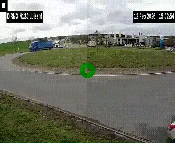 Webcam en périphérie de Chartres sur la N123, à hauteur de Luisant. Vue orientée vers Chartres