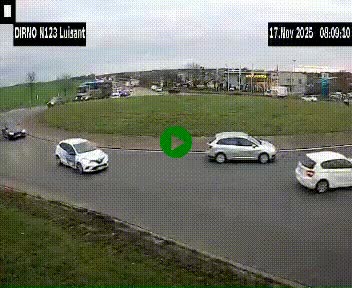 <h2>Webcam en périphérie de Chartres sur la N123, à hauteur de Luisant. Vue orientée vers Chartres</h2>