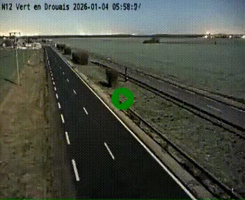 Webcam à hauteur de Vert-en-Drouais sur la N12, en périphérie de Dreux. Vue orientée vers Alençon