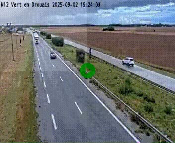 <h2>Webcam à hauteur de Vert-en-Drouais sur la N12, en périphérie de Dreux. Vue orientée vers Alençon</h2>