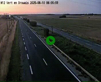 <h2>Webcam à hauteur de Vert-en-Drouais sur la N12, en périphérie de Dreux. Vue orientée vers Alençon</h2>