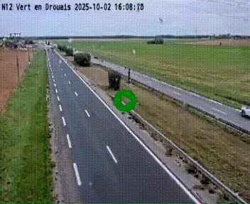 <h2>Webcam à hauteur de Vert-en-Drouais sur la N12, en périphérie de Dreux. Vue orientée vers Alençon</h2>
