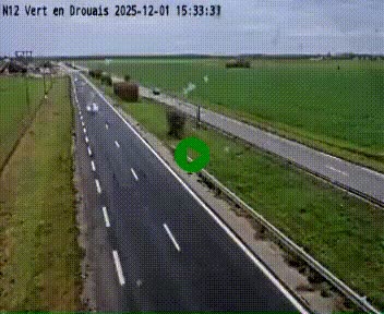 <h2>Webcam à hauteur de Vert-en-Drouais sur la N12, en périphérie de Dreux. Vue orientée vers Alençon</h2>