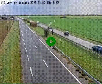 <h2>Webcam à hauteur de Vert-en-Drouais sur la N12, en périphérie de Dreux. Vue orientée vers Alençon</h2>