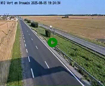 <h2>Webcam à hauteur de Vert-en-Drouais sur la N12, en périphérie de Dreux. Vue orientée vers Alençon</h2>