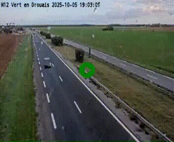 <h2>Webcam à hauteur de Vert-en-Drouais sur la N12, en périphérie de Dreux. Vue orientée vers Alençon</h2>
