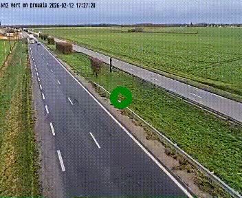 <h2>Webcam à hauteur de Vert-en-Drouais sur la N12, en périphérie de Dreux. Vue orientée vers Alençon</h2>