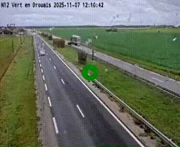 <h2>Webcam à hauteur de Vert-en-Drouais sur la N12, en périphérie de Dreux. Vue orientée vers Alençon</h2>