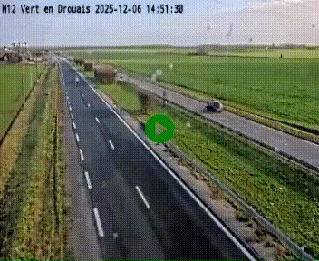<h2>Webcam à hauteur de Vert-en-Drouais sur la N12, en périphérie de Dreux. Vue orientée vers Alençon</h2>