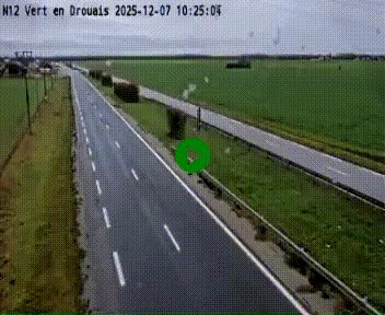 <h2>Webcam à hauteur de Vert-en-Drouais sur la N12, en périphérie de Dreux. Vue orientée vers Alençon</h2>